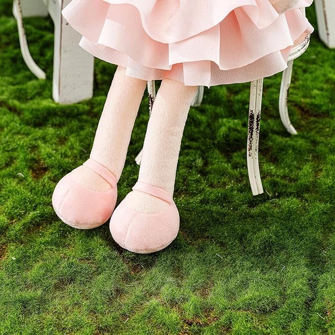 Gloveleya Princess Tutu Doll – First Baby Doll Gift for Girls, Soft Plush Doll in Pink Dress with Gift Bag, Perfect Birthday & Holiday Present, 14-Inch Keepsake Toy
