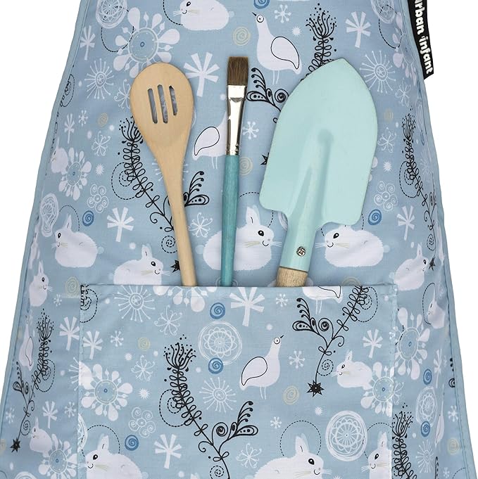 Urban Infant Little Helper Kids Apron - Children's Cooking Art Gardening - Great Gift for Toddler Boys and Girls