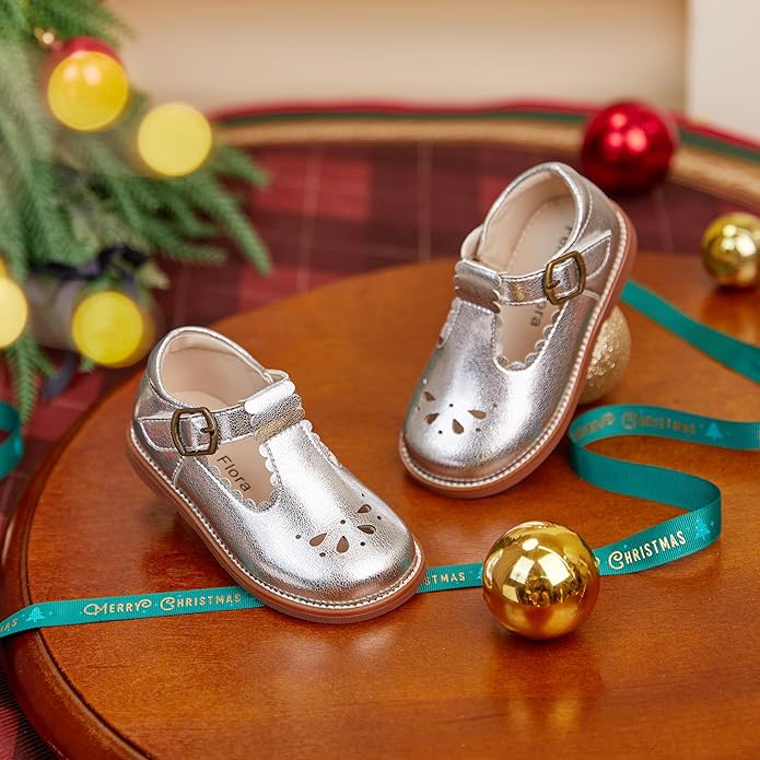 Felix & Flora Toddler Little Girl Mary Jane Dress Shoes - Ballet Flats for Girl Party School Shoes