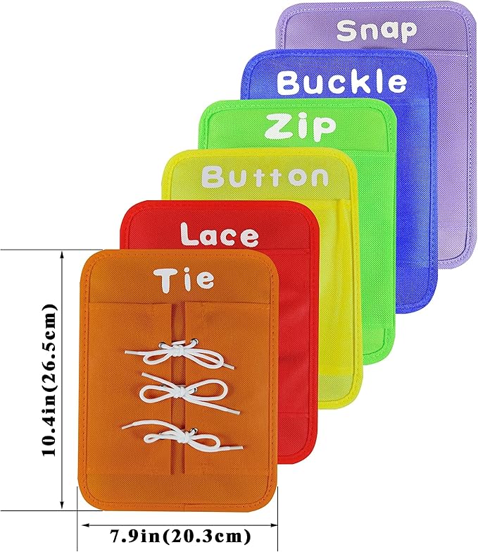 Dress Learning Boards Preschool Early Educational to Basic Life Skills Dress Learning Boards Learn to Button,Buckle,Zip,Snap,Lace & Tie