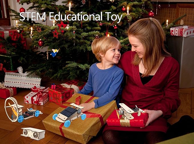 STEM Kits for Kids Age 8-10-12-14, Science Projects for Kids Ages 8-12, Stem Building Toys for Boys Age 8 9 10 12 13 14, Solar Car & STEM Activities Engineering Kits, Gifts for Boys