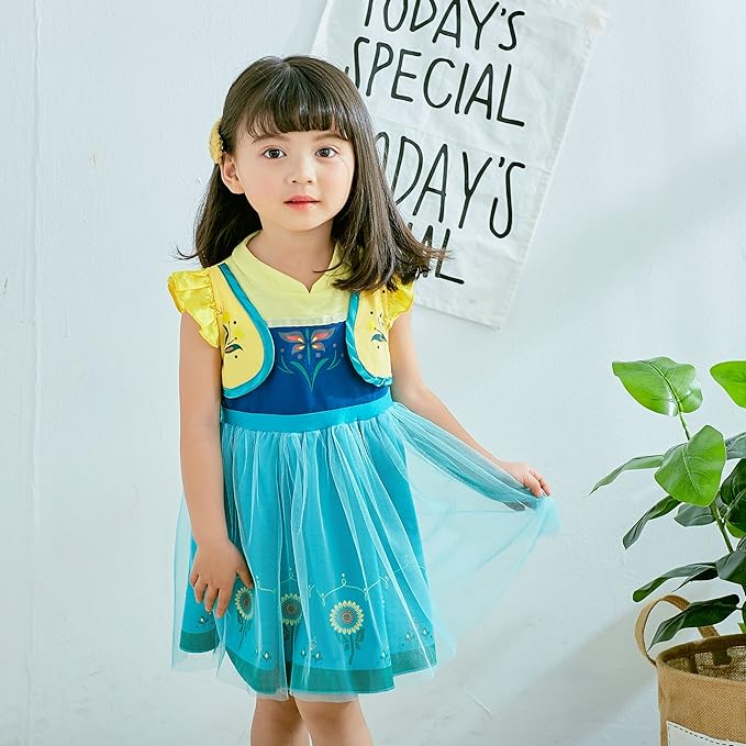 Dressy Daisy Princess Dress Up Clothes Halloween Fancy Party Tulle Skirt Summer Outfit for Baby & Toddler Girls