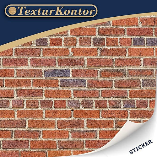 3 Sheets Self-Adhesive Wall Cladding for Dollhouse 1:12 Scale (Red Clinker)
