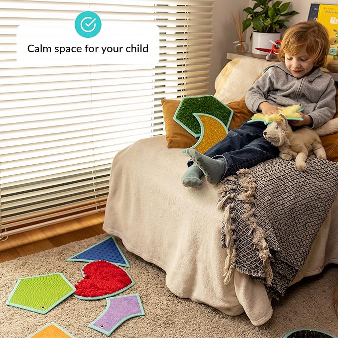 ODOXIA Sensory Mats for Autistic Children | Sensory Tiles for Kids | Sensory Wall Panel | Sensory Mats (Shapes) | Sensory Toys | Sensory Room Equipment | Sensory Disorder Toys for Tactile Play