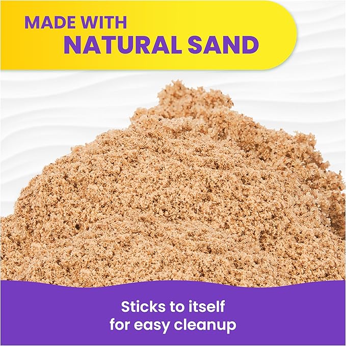 Kinetic Sand, 5.5lbs (2.5kg) Natural Brown Play Sand, Bulk Box for Arts and Crafts, Sandbox (Packaging May Vary), Moldable Sensory Toys, Ages 3 and up