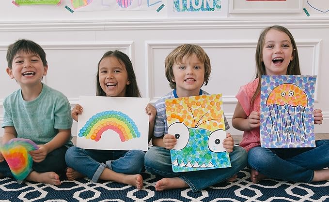 Do A Dot Art! Markers 6-Pack Rainbow Washable Paint Markers, The Original Dot Marker, Activity Craft Coloring Supplies for Kids and Toddlers, Made in the USA