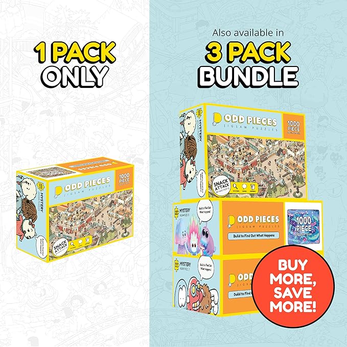 Odd Pieces Jigsaw Puzzles 1000 Pieces - Magic Mystery Story Secret Ending Puzzle - Perfect Game Night for Adults & Kids - Ocean Theme Challenging (Beyond The Kelp)