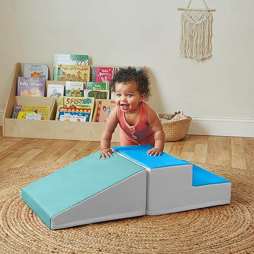ECR4Kids SoftZone Junior Little Me Climb and Slide, Beginner Climber, Contemporary, 2-Piece