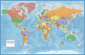 Swiftmaps World Premier Wall Map Poster Mural 24h x 36w