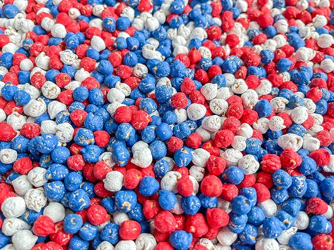 Colored Chickpeas for Sensory Play and Sensory Bins - Many Different Seasonal Colors (4 Cups, Patriotic)