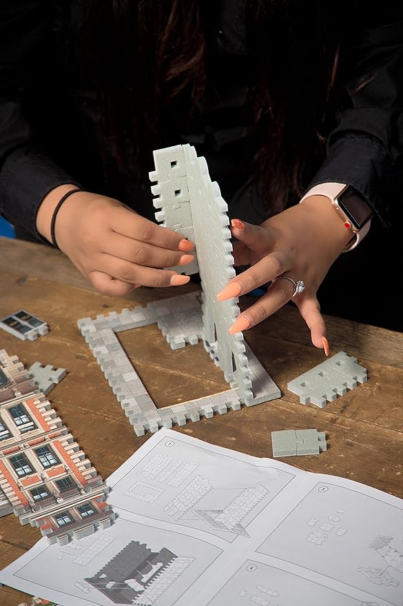 Wrebbit3D Hotel 3D Puzzle | Urbania Collection | 295 Jigsaw Puzzle Pieces | Charming and Unique Streetscape of a Small Town