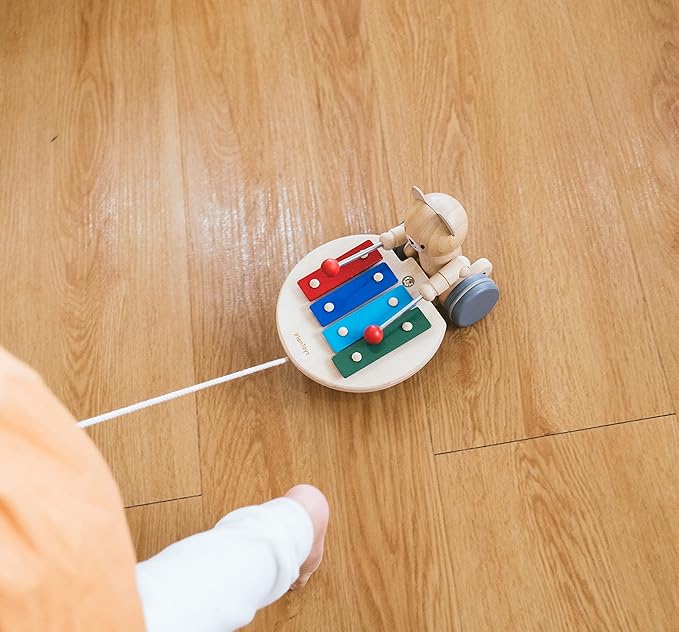 PlanToys Pull-Along Musical Bear (5271)