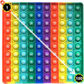Number 1-100 Popper Math Toy, Rainbow Square 100 Bubble Math Manipulative Fidgety Board, Stress Reliving Educational Number Game, Math Counting Supplies Resources for Kids Learning Activity