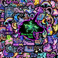 51 Pcs Neon Unicorns Stickers for Kids Glow in The Dark, Rainbows Sticker for Water Bottle, Vinyl Waterproof Laptop Decals for Teens Girls Boys, Students Adults Sticker Pack