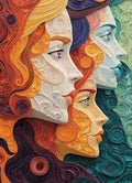 Vibrant Female Portrait Jigsaw Puzzles for Adults 1000 Pieces, Difficult Puzzles Perfect for Game Night, Great Gift Idea, Size 26.65 x 19.25 in