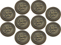 Bulk Set of 10 Romantic Love Expression Coins, I Adore You, I Want a Lifetime with You, Anniversary Pocket Tokens for Date Night, Love Gift for Men & Women, from Him or Her