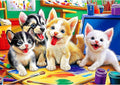 Puzzles for Adults 500 Pieces Cute Dogs Jigsaw Puzzles 500 Pieces Difficult Fun Puppy Draw Unique Family Puzzle Challenging Games Gift for Teens Kids Adults (21"x15")