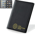 Coin Collection Album - Coin Holder Book Coin Storage Album Money Penny Pocket for Collectors CS01 (Pocket Size 30x30mm/1.2x1.2 in[120 Pockets], Elegant Black)