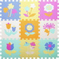 Coolcandy Baby Play Mat Without Fence, 9Pcs Interlocking Puzzle Floor Mat, 0.4" Thick Non-Toxic EVA Foam Play Mat, for Infants & Toddlers 3-36 Months, Soft Puzzle Tiles for Play Areas