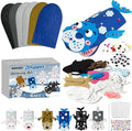 WATINC 6Pcs Hand Puppet Making Kit, Art Craft Felt Sock Puppet Toys, Creative DIY Make Your Own Pompoms Wiggle Googly Eyes Storytelling Role Play Party Supplies Gift for Girls Boys (Polar Animals A)