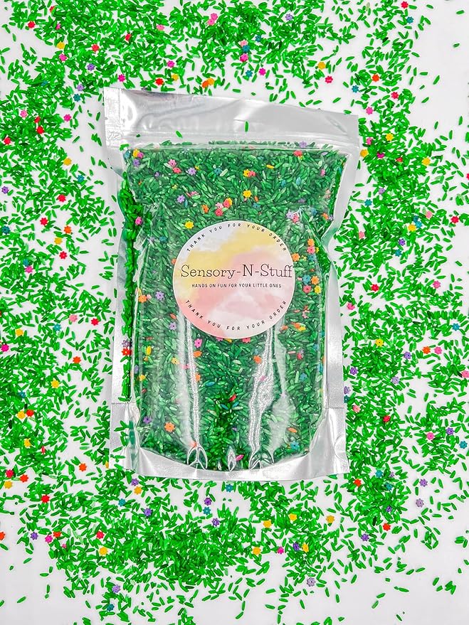 Sensory Bin Filler for Sensory Table - Colored Rice for Sensory Play (Flower Rice)