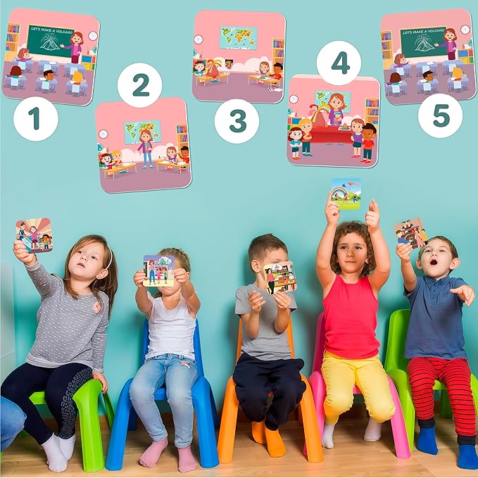 QUOKKA Sequence Speech Therapy Toys for Toddlers 3-4 - Autism Learning Materials for Kids 5-7 - Create a Story Cards Sentence Building - ABA Therapy Social Skills - Storytelling Picture Game