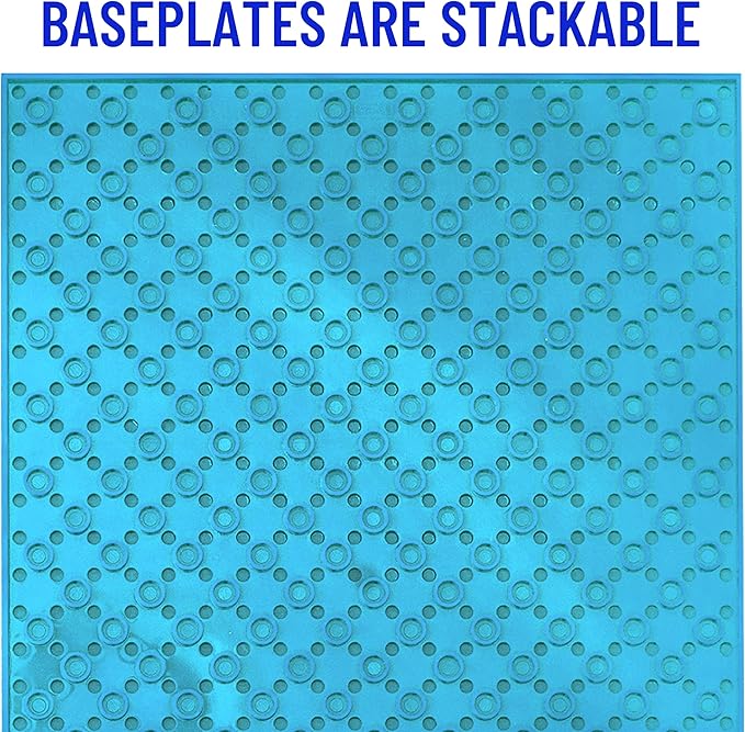Strictly Briks Baseplate Set - Compatible with Lego - 12-Pack, 10 x 10 in, Nature Theme - Stackable Baseplates for Building Bricks