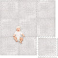 Play Platoon Non-Toxic Extra-Thick Childrens Foam Play Mats for Floor, 9 Tiles - 72 x 72 inch Comfortable Cushioned Foam Floor Puzzle Tiles for Kids & Toddlers with 24 x 24 inch Sets - Khaki