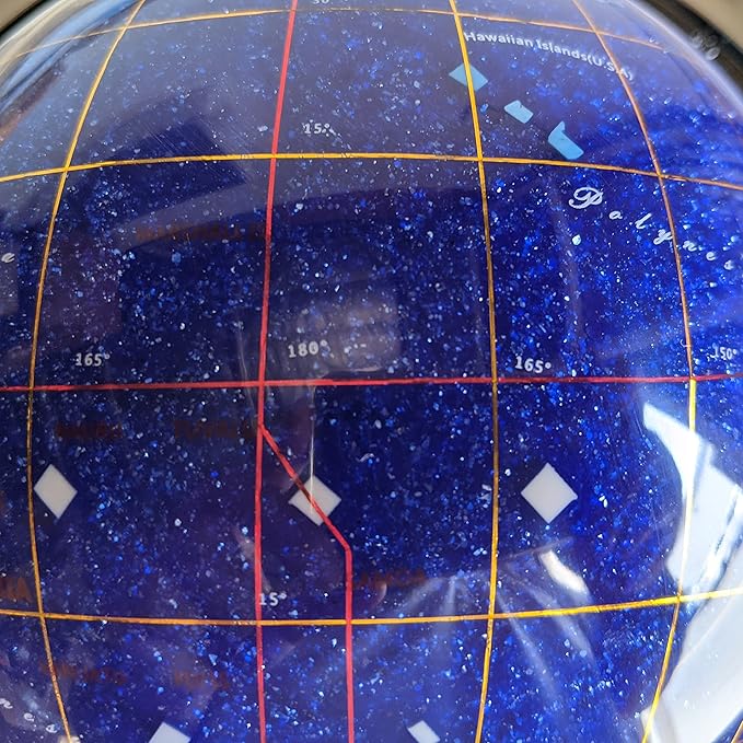 Unique Art Since 1996 150 GB CRY Gemstone Globe, Blue Crystallite Silver,150 GB BLUE CRY SILVER