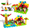 Picasso Toys PTB100 100pcs Hedgehog Block 3D Building Blocks Tiles Safari Theme Set Learning Playset STEM Toy Set Educational Kit Child Brain Development Preschool Kindergarten Toy for Age 3 & Up