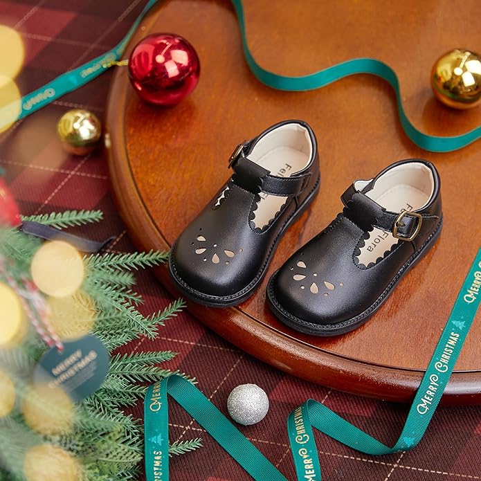 Felix & Flora Toddler Little Girl Mary Jane Dress Shoes - Ballet Flats for Girl Party School Shoes