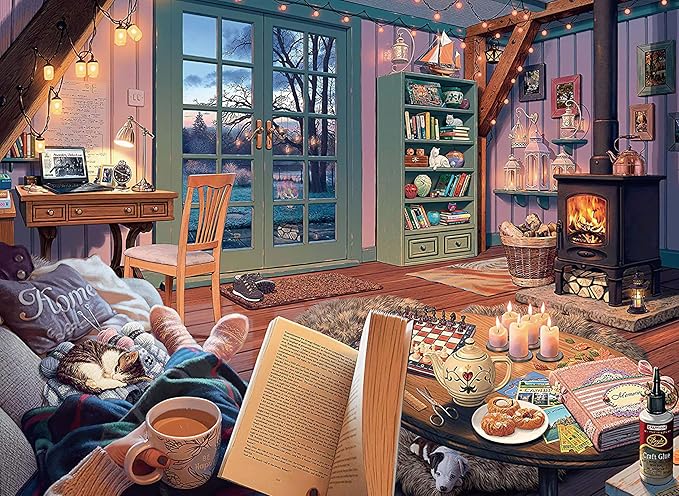 500 Piece Puzzles for Adults Cozy Room 20.5 x 15 Inch 500 Piece Jigsaw Puzzles for Kids Adults Puzzles 500 Pieces for Adults Holiday Educational Challenge Toy