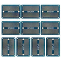 Solderable Breadboard Mini PCB Board Gold-Plated Solder Breadboard for DIY Electronics Projects Apply to Soldering Projects 2.0"x1.5" Mixed Color(Pack of 10 Pcs,Blue)