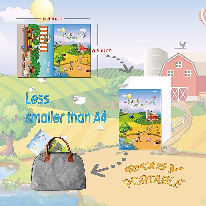 Magnetic Portable Playboard Farm Life (58 Pcs)