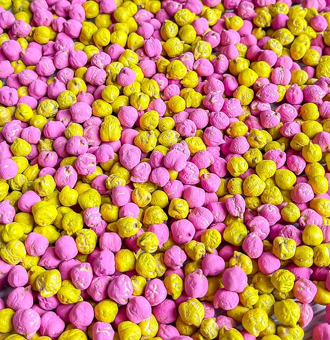 Colored Chickpeas for Sensory Play and Sensory Bins - Many Different Seasonal Colors (2 Cups, Lemonade)