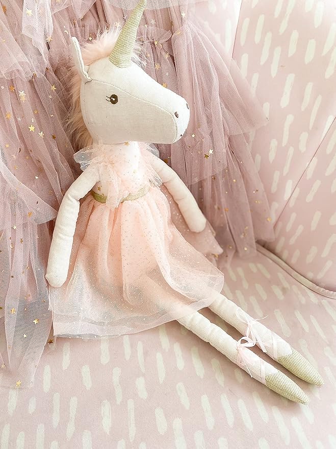 MON AMI Jolie The Unicorn Ballerina Princess Doll – 21”, Plush Unicorn Stuffed Animal Doll for Kids of All Ages, Use as Toy or Room Décor