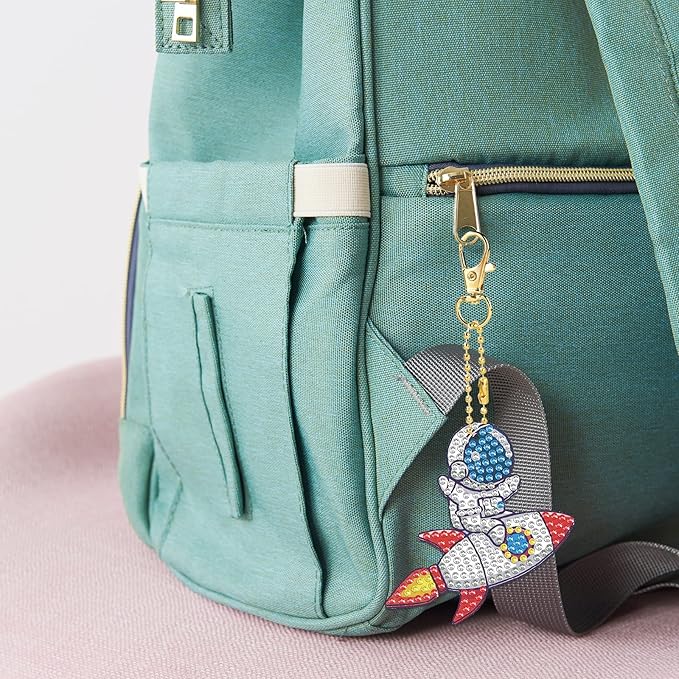 Arts and Crafts for Kids Ages 8-12 - 5D Gem Art Painting Kits for Kids - Create Your Own Gem Keychains by Number DIY Craft Gift for Girls Boys Ages 6-8 8-10 10-12