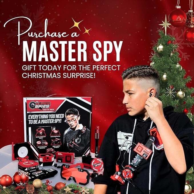 SuperSpies Secret Agent Spymaster Kit - Spy Gear Ninja Toys and Gadgets for Kids 8-12 Detective Kit