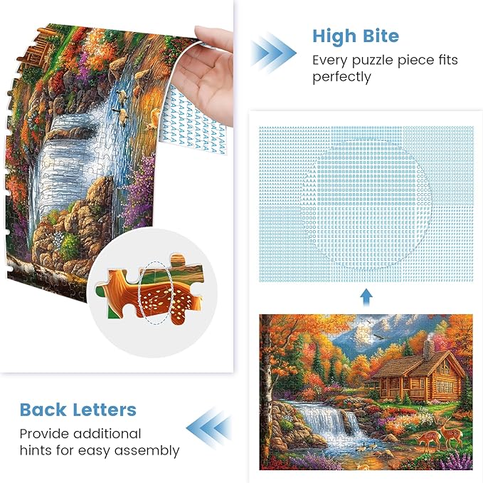 Puzzles 500 Pieces for Adults | Alpine Serenity Jigsaw Puzzles | Recycled Cardboar Jigsaw Puzzles 500 Pieces | Challenging Family Activity Great Gift Idea for Family Friends | 20.5 X 15 inches