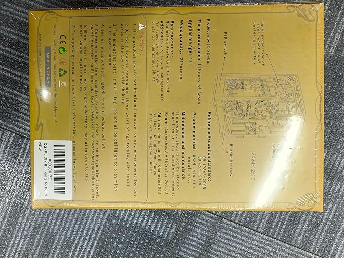 DIY Book Nook Kit - DIY Miniature Dolls House Kit with Furniture and LED Light, 3D Puzzle Wooden Art Bookends, Model Kits for Adults to Build (Zangshuge)