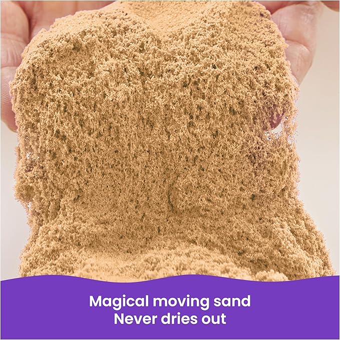 Kinetic Sand, 5.5lbs (2.5kg) Natural Brown Play Sand, Bulk Box for Arts and Crafts, Sandbox (Packaging May Vary), Moldable Sensory Toys, Ages 3 and up