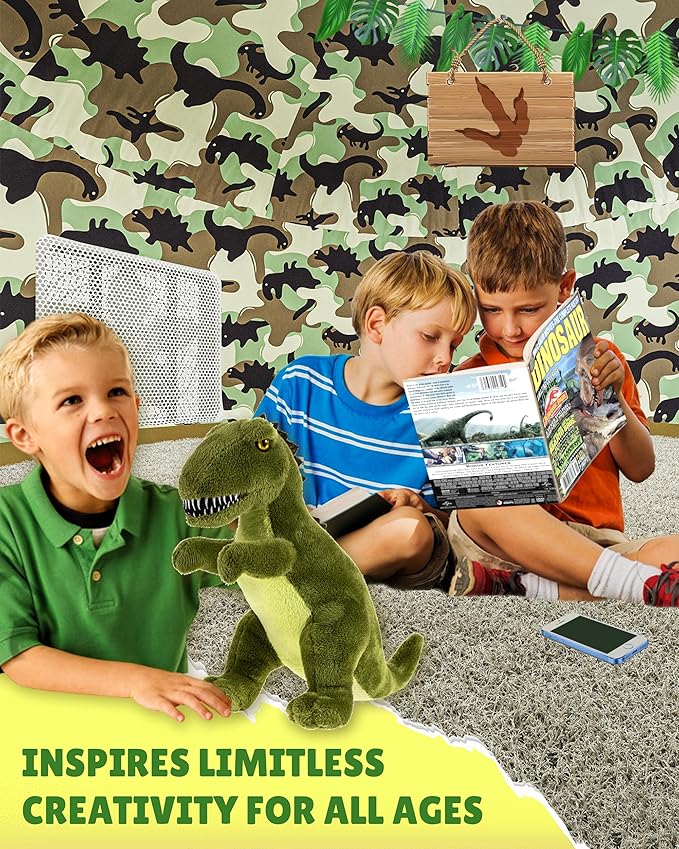 Skywin Inflatable Tent for Kids (Camo Dark Grey), Inflatable Air Tent for Kids Sets Up and Stores Away in Seconds, Improved Blow up Fort (Fan NOT Included) (Camo Dino)