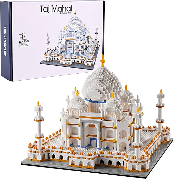 YaJie Taj Mahal Micro Building Blocks Set for Adults, Mini Architecture Bricks Building Sets, Collection Creative Model Toys Gifts for Age 14+ Teens（3950PCS）