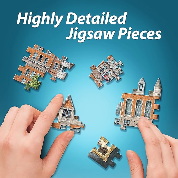 Wrebbit3D Château Frontenac 3D Puzzle | 865 Jigsaw Puzzle Pieces | Castles and Cathedrals Collection