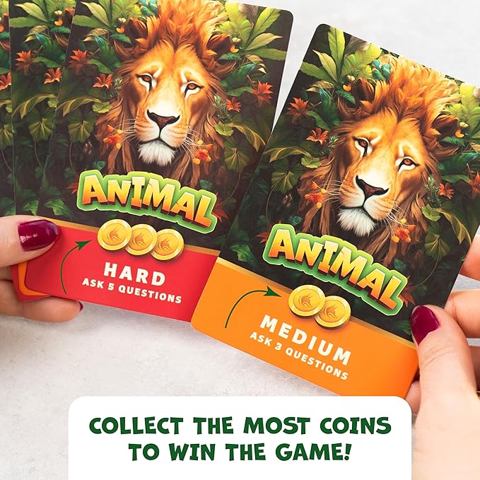 Guess The Animal – Educational Guess In 5 Clues Game for Kids & Family – Fun Children’s Guessing Game for Learning Animals, Perfect for Home, School or Travel – Girls, Boys Ages 6, 7, 8, 9, 10