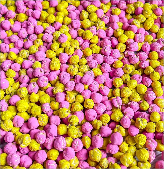 Colored Chickpeas for Sensory Play and Sensory Bins - Many Different Seasonal Colors (2 Cups, Lemonade)