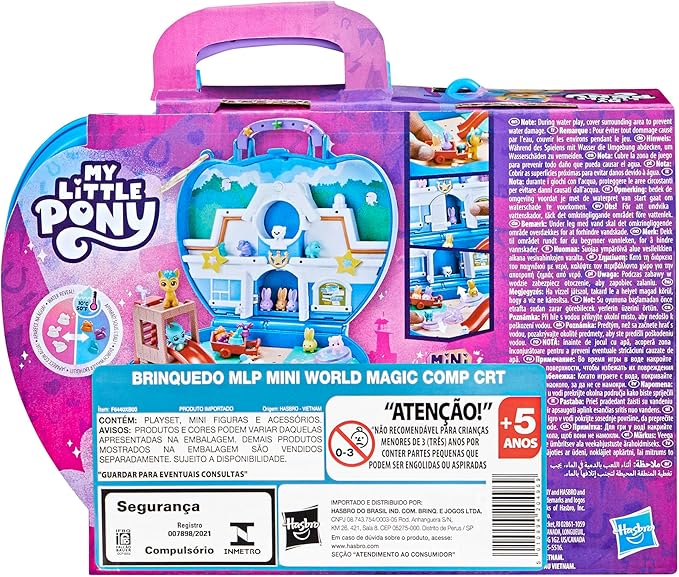 My Little Pony Mini World Magic Compact Creation Critter Corner Toy, Buildable Playset with Hitch Trailblazer Pony for Kids Ages 5 and Up
