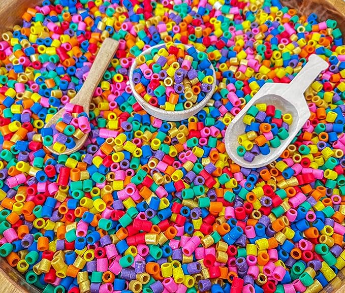 2 Cups of Rainbow Ditalini Pasta Sensory Bin Filler For Sensory Table