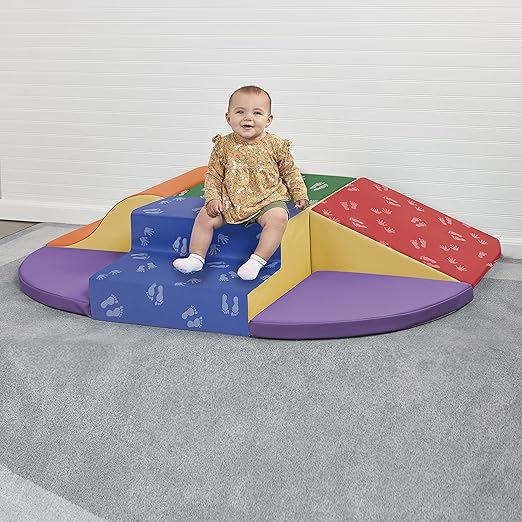 ECR4Kids SoftZone Little Me Wall Climb and Slide, Beginner Playset, Assorted