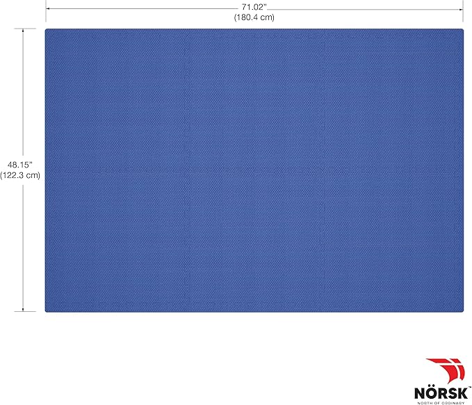 Norsk Duräflex Lite Puzzle Mats Interlocking EVA Foam Floor Tiles Solid Color, 60 Tiles - 240 Sq. Ft., 1/2" Thick, Blue